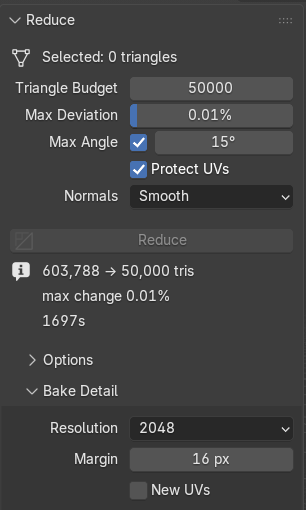 The TrueShape panel in the Blender sidebar