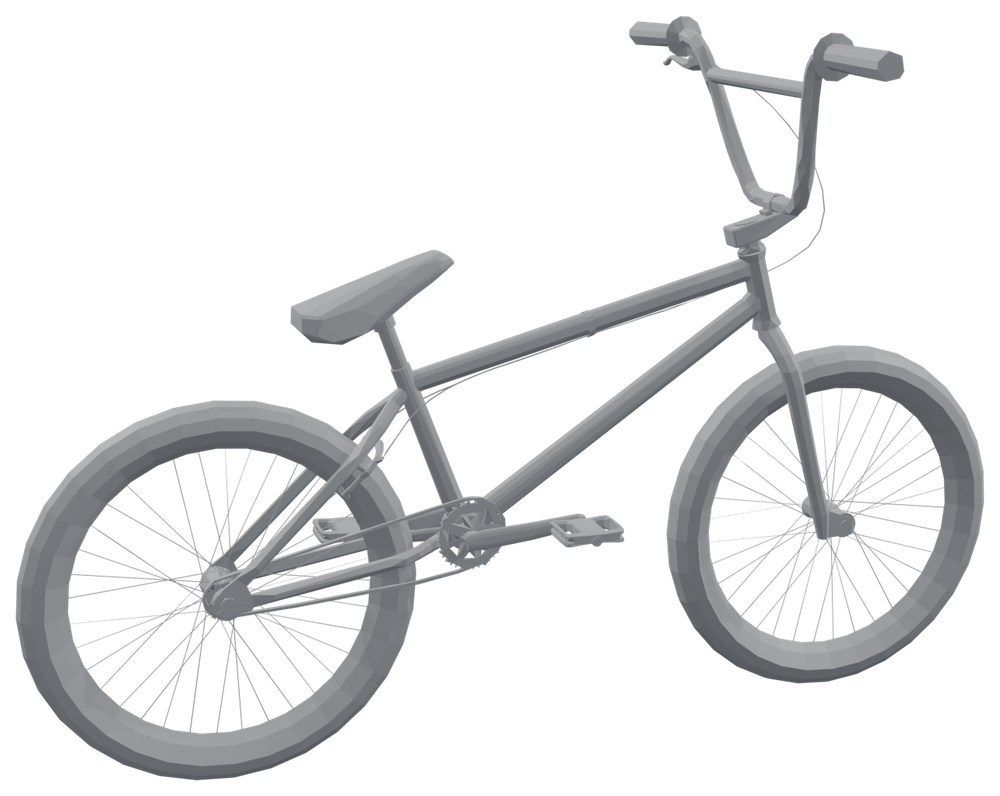 The same bike after Reduce, about 10,000 triangles
